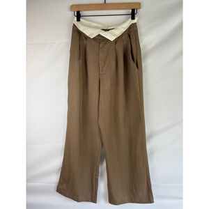 NWOT Women's Reformation Stevie pants Brown Wide Leg Pants Size 2
